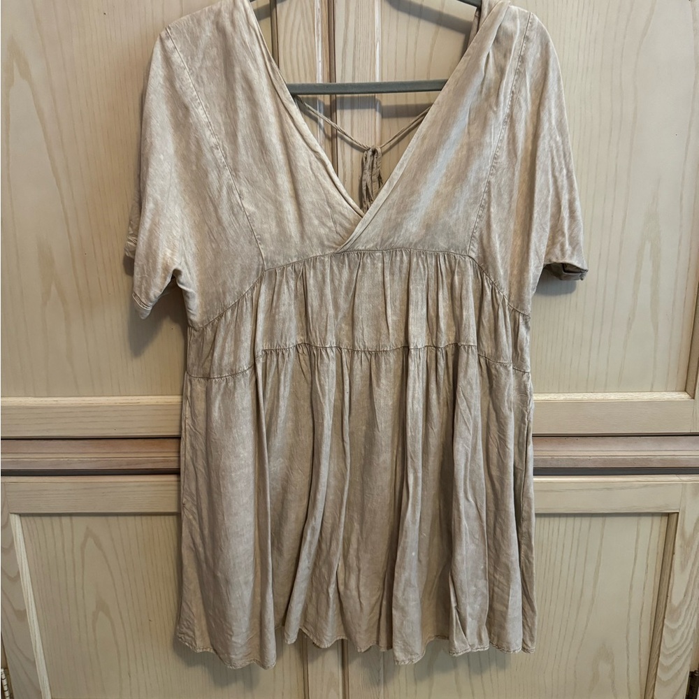 Mustard Seed Beige Mini Dress